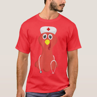 T-shirt Infirmière Turquie Face Drôle Thanksgiving Fall Jo