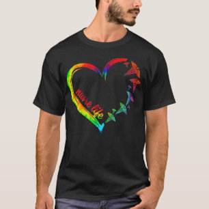 T-shirt Infirmière Vie Amour Tie Dye Étudiante en soins in