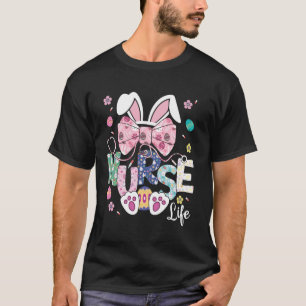 T-shirt Infirmière Vie Arc Stéthoscope Lapin de Pâques Joy