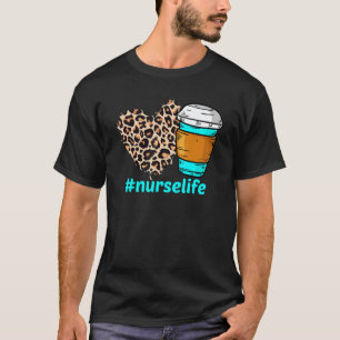 T-shirt Infirmière Vie RN LPN CNA Santé Cœur Léopard Cof