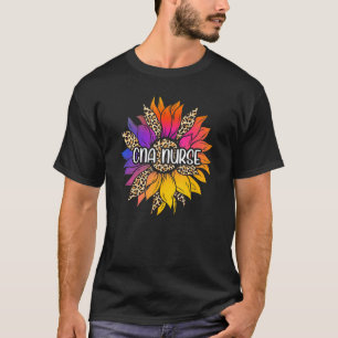 T-shirt Infirmière vintage Cna Sunflower Funny Infirmière