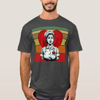 T-shirt infirmière vintage valentines cadeau de jour pour 
