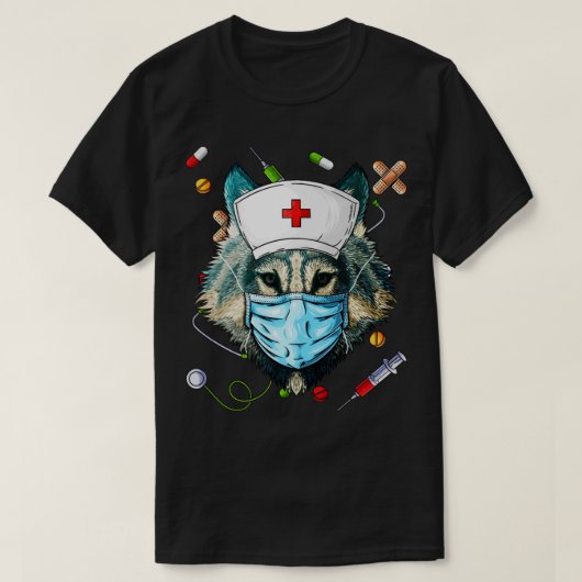 T-shirt Infirmière Wolf RN Funny ER Nursing School Graduat (Design devant)