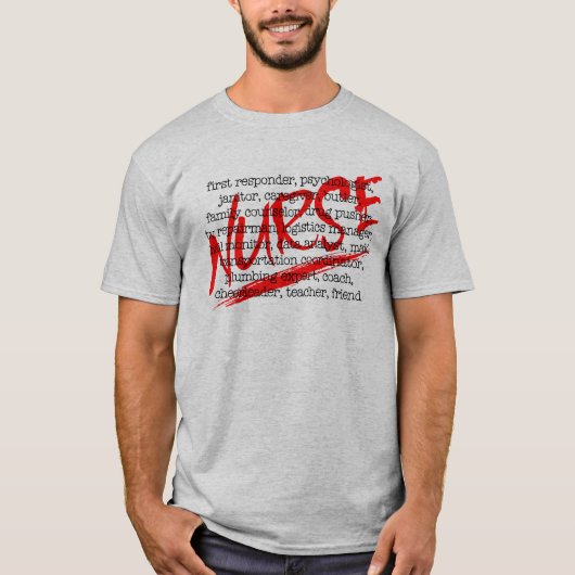 T-shirt Infirmières et leurs nombreux emplois - Que fait u (Devant)
