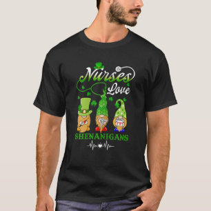 T-shirt Infirmières Love Shenanigans, Gnomes Drôle St. Pat