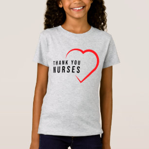 T-Shirt Infirmières Mercis  Coeur rouge
