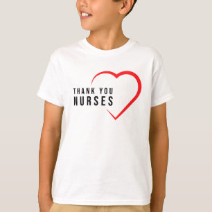 T-shirt Infirmières Mercis  Coeur rouge