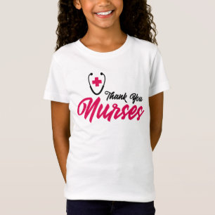 T-Shirt Infirmières Mercis Rose