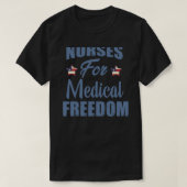 T-shirt Infirmières pour la liberté Médicale drapeau améri (Design devant)