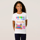 T-Shirt Inflatable Bounce House Jump Anniversaire Fille T (Devant entier)