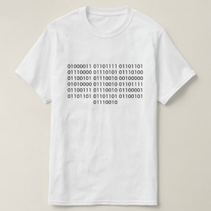 T-shirt Informaticien en code binaire