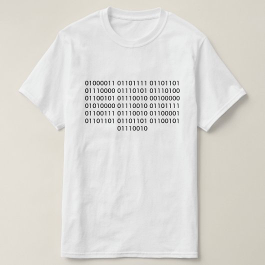 T-shirt Informaticien en code binaire (Design devant)