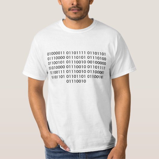 T-shirt Informaticien en code binaire (Devant)