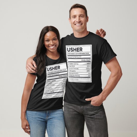 T-shirt Information nutritionnelle Usher (Unisexe)