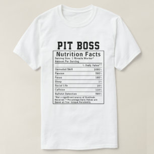 T-shirt Informations nutritionnelles amusantes pour le pat