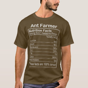 T-shirt Informations nutritionnelles pour agriculteur de f