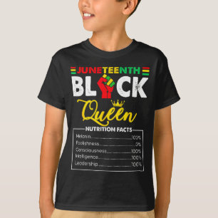 T-shirt Informations nutritionnelles pour femmes reine noi