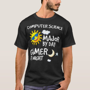 T-shirt informatique Major By Day By Night College Stu