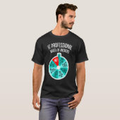 T-shirt Informatique Professionnelle Roue De Réponses Drôl (Devant entier)