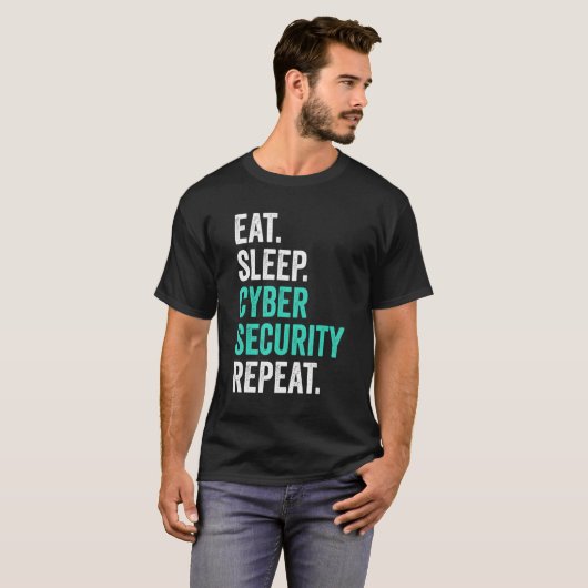 T-shirt Informatique Programmation IT Nerd Manger Sleep Cy (Devant entier)
