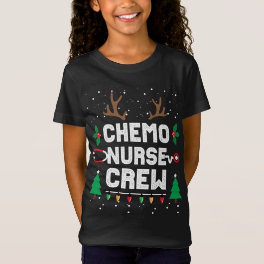 T-Shirt Infusion Chemo Infusion Nurse mignon Gnomes de Noë (Devant)