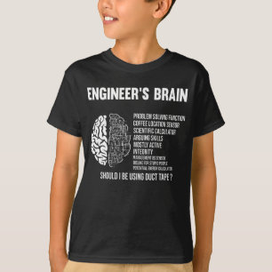 T-shirt Ingénierie drôle Humour Ingénieur Cerveau Plaisant