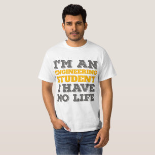T-shirt Ingénierie Je suis une étudiante en ingénierie san