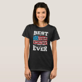 T-shirt Ingénieur Aéronautique 4 Juillet Quart Usa Ameri (Devant entier)