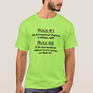 T-shirt Ingénieur aéronautique de règle