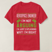 T-shirt Ingénieur aérospatial (Design devant)