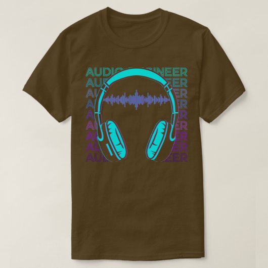 T-shirt Ingénieur audio Ingénieur audio Rétro Ingénieur au (Design devant)