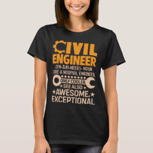 T-shirt Ingénieur civil comme un NormalEngineer Examen du
