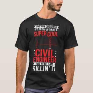 T-shirt Ingénieur civil Constructeur de pont ingénieur étu
