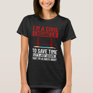 T-shirt Ingénieur civil Constructeur de pont ingénieur étu
