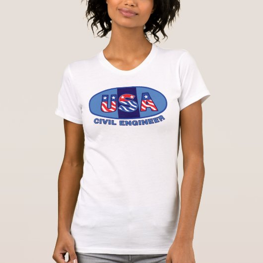 T-shirt Ingénieur civil patriotique (Devant)