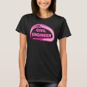 T-shirt Ingénieur civil rose (Devant)