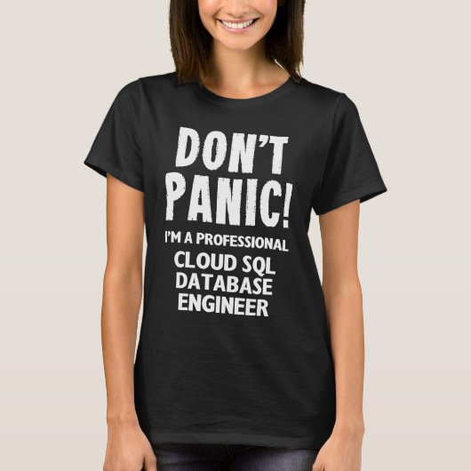 T-shirt Ingénieur de base de données SQL cloud 1 (Devant)