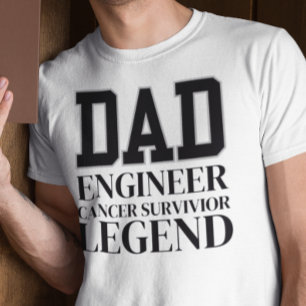 T-shirt Ingénieur de combat contre le cancer Père Survivan