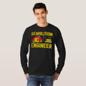 T-shirt Ingénieur de démolition Bâtiments de construction (Devant entier)