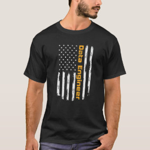 T-shirt Ingénieur de données fière porteuse positive Améri