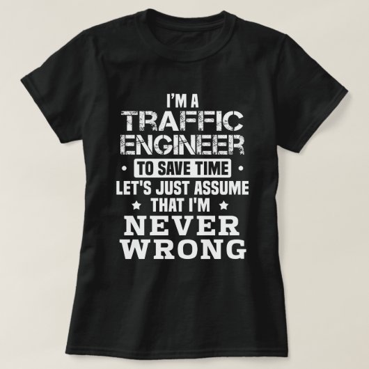 T-shirt Ingénieur de la circulation (Design devant)