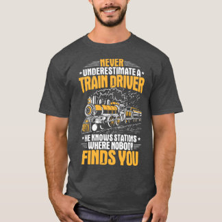T-shirt Ingénieur de la locomotive du conducteur de train