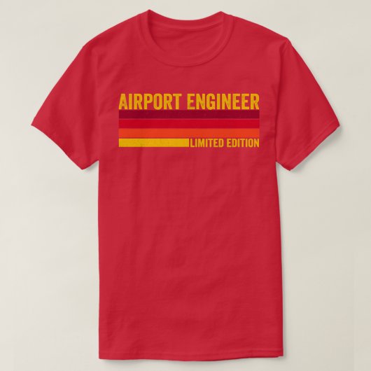 T-shirt Ingénieur de l'aéroport (Design devant)