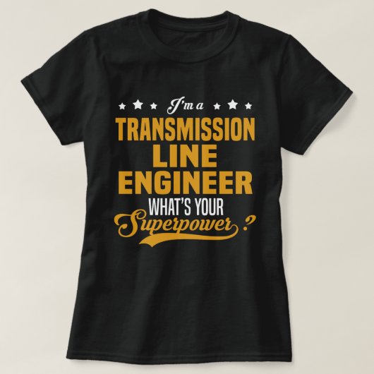 T-shirt Ingénieur de ligne de transmission (Design devant)
