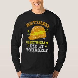 T-shirt Ingénieur de ligne électrique Retraité Electricien