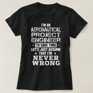 T-shirt Ingénieur de projet aéronautique