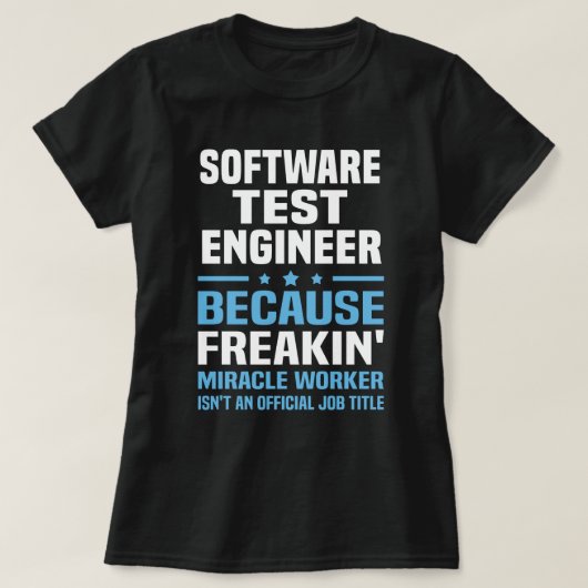 T-shirt Ingénieur de test logiciel (Design devant)