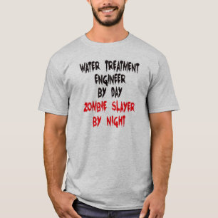 T-shirt Ingénieur de traitement d'eau Zombie Slayer