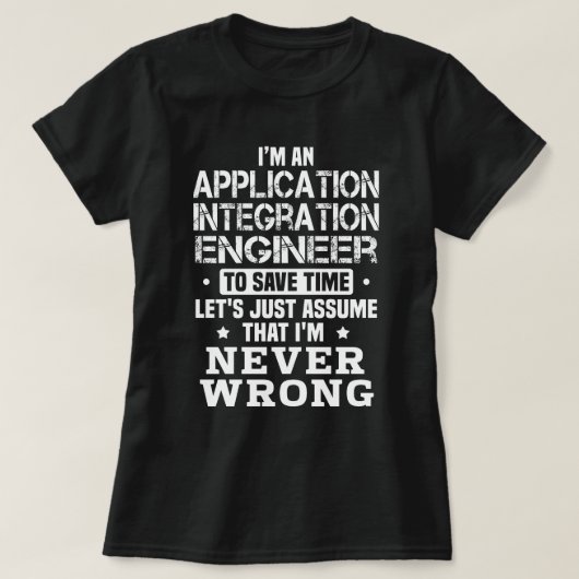 T-shirt Ingénieur d'intégration d'applications (Design devant)