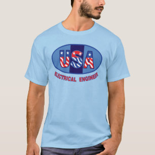 T-shirt Ingénieur électricien patriote